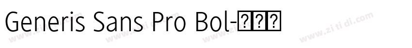 Generis Sans Pro Bol字体转换